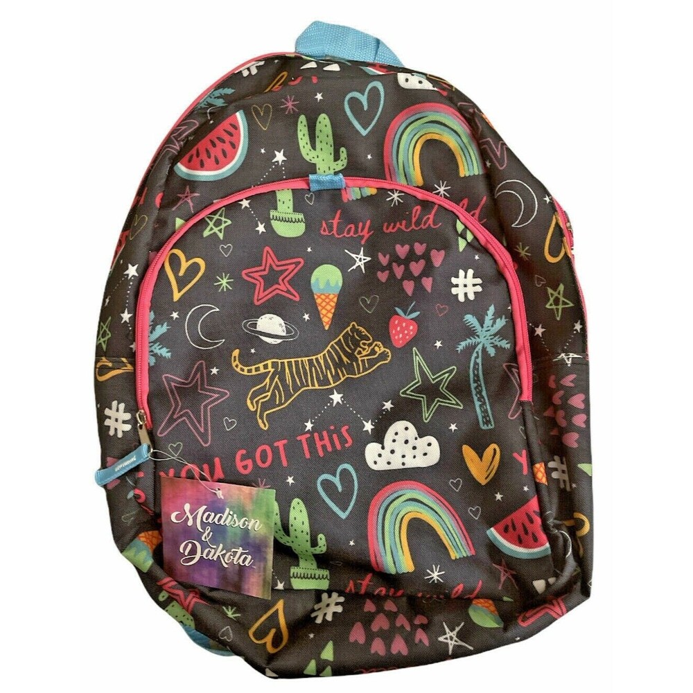 Madison & Dakota Multicolor Printed Backpack - Adjustable Padded Straps